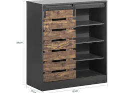 SoBuy Sideboard Schuhschrank Kommode Küchenschrank Flurschrank Lowboard FSB65-HG