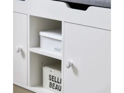 SoBuy Sitzbank mit 2 Sitzkissen und Stauraum PB Weiß FSR96-W