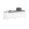 SoBuy Sitzbank mit Stauraum und 2 Schubladen MDF Weiß FSR74-W