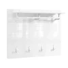 SoBuy Wandgarderobe Garderobenleiste mit Regal und Haken Garderobenpaneel für Flur FHK36-W