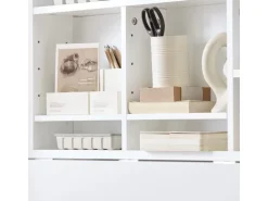 SoBuy Wandklapptisch mit integriertem Regal MDF Weiß FWT07-II-W