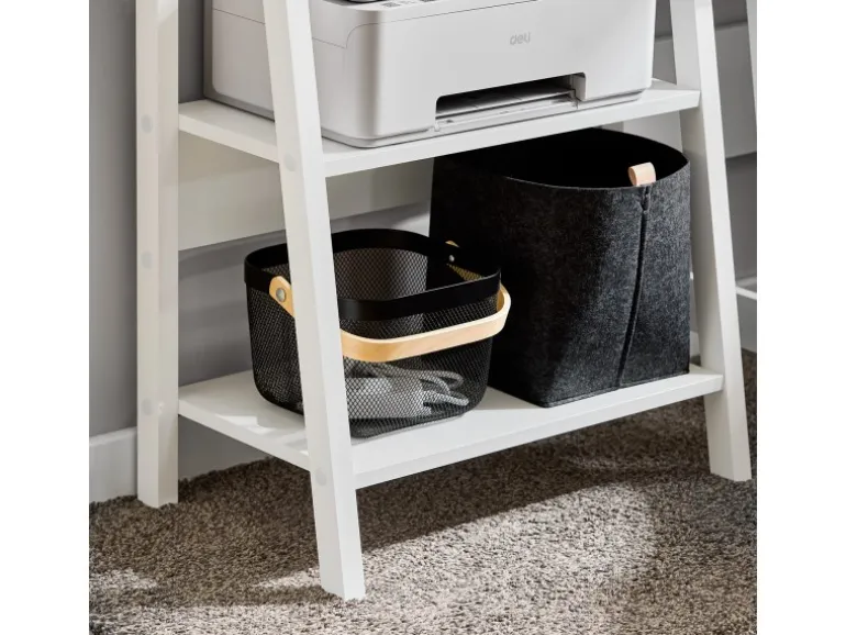 SoBuy Wandregal Leiterregal Standregal Bücherregal Weiß FRG61-W