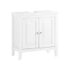 SoBuy Waschbeckenunterschrank Badschrank mit 2 Türen MDF 60x62x30cm Weiß FRG202-W