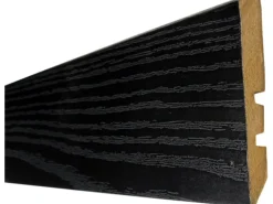 Sockelleiste Schwarz foliert 56 mm x 10 mm Länge 2400 mm