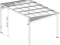 Sojag Terrassenüberdachung St. Barth Anthrazit 296 x 364 cm