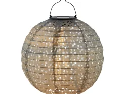 Solar-Dekoleuchte Pellaro LED Grau Ø 25 cm x 25 cm