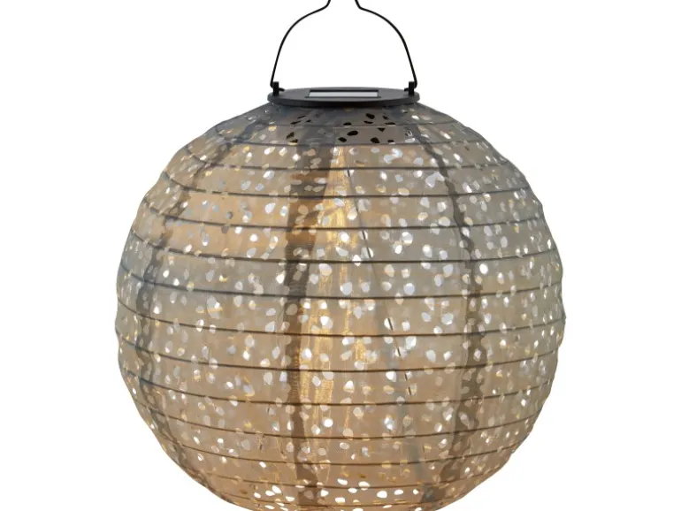 Solar-Dekoleuchte Pellaro LED Grau Ø 25 cm x 25 cm