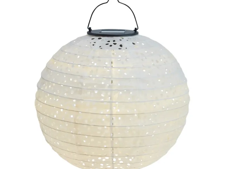 Solar-Dekoleuchte Pellaro LED Weiß Ø 25 cm x 25 cm