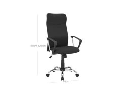 Songmics Bürostuhl Ergonomisch Höhenverstellbar Neigbar Schwarz