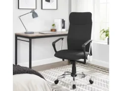 Songmics Bürostuhl Ergonomisch Höhenverstellbar Neigbar Schwarz