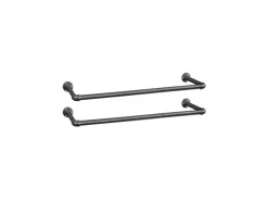 Songmics Kleiderstangen Wandbefestigung 2er Set 92 cm x 30 cm x 7 cm Schwarz