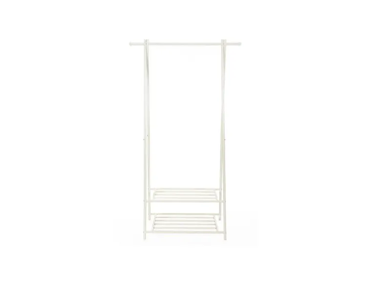 Songmics Kleiderständer 2 Ablagen 40 cm x 87,5 cm x 155 cm Weiß