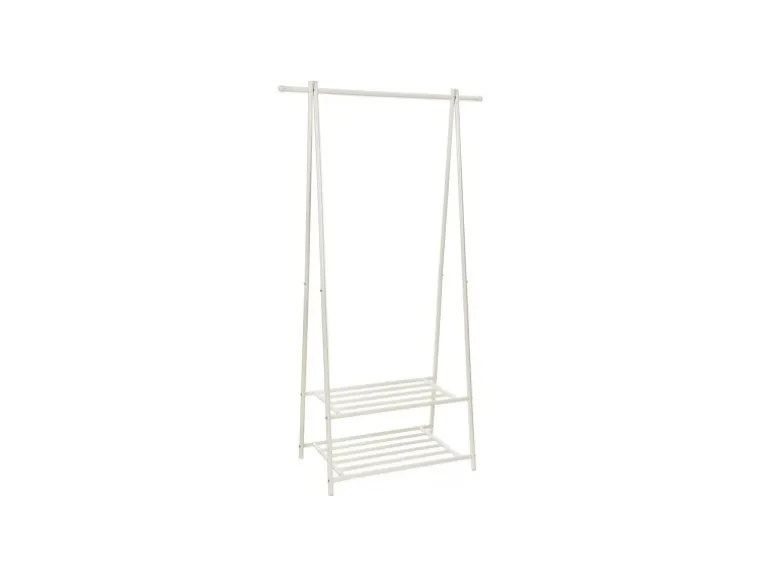 Songmics Kleiderständer 2 Ablagen 40 cm x 87,5 cm x 155 cm Weiß