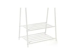 Songmics Kleiderständer 2 Ablagen 40 cm x 87,5 cm x 155 cm Weiß