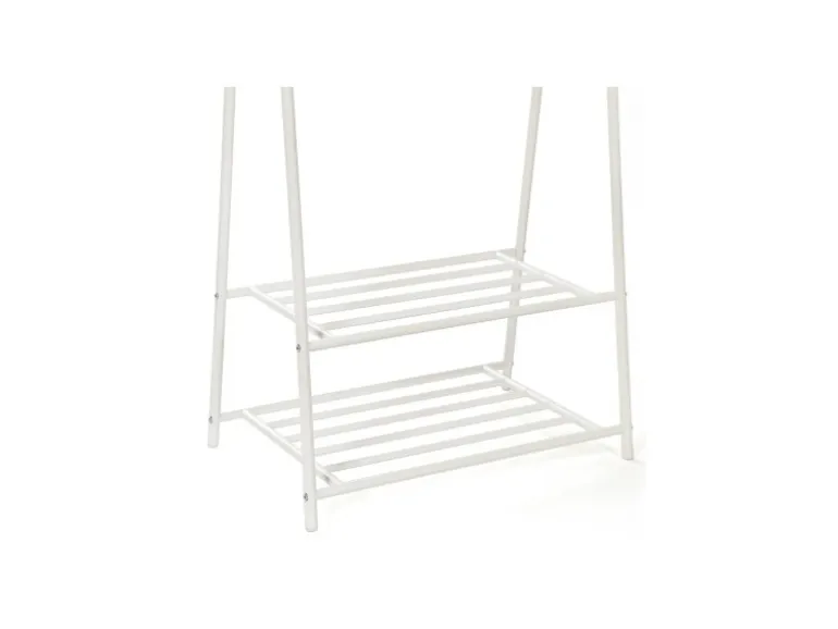 Songmics Kleiderständer 2 Ablagen 40 cm x 87,5 cm x 155 cm Weiß