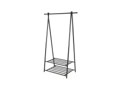 Songmics Kleiderständer 2 Ablagen 155,7 cm x 87,8 cm x 41,6 cm Schwarz