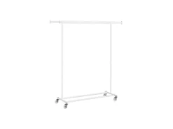 Songmics Kleiderständer mit Rollen 45,4 cm x 132 cm x 160 cm Weiß