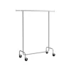 Songmics Kleiderständer mit Rollen 150 cm x 45 cm x 160 cm Silber