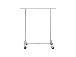 Songmics Kleiderständer mit Rollen 150 cm x 45 cm x 160 cm Silber