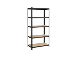 Songmics Lagerregal 50 cm x 100 cm x 200 cm Schwarz