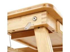 Songmics Laptoptisch Bambus 35 cm x 55 cm x 29 cm Naturfarben