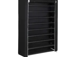 Songmics Schuhregal 10 Ebenen für 54 Paar Schuhe 28 cm x 100 cm x 162 cm Schwarz
