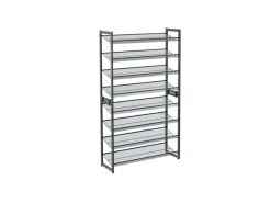 Songmics Schuhregal 8 Ebenen 30,7 cm x 92,5 cm x 163,5 cm Grau