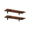 Songmics Schweberegal 60 cm x 20 cm x 7 cm Braun-Schwarz