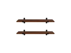 Songmics Schweberegal 60 cm x 20 cm x 7 cm Braun-Schwarz