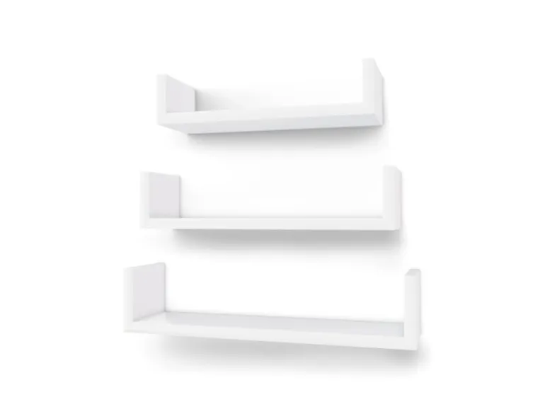 Songmics Schweberegal 3er Set Weiß