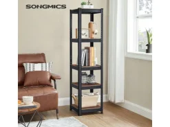 Songmics Schwerlastregal 37 cm x 37 cm x 150 cm Braun-Schwarz