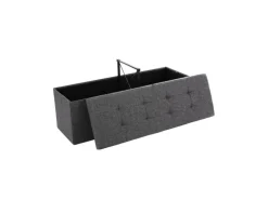 Songmics Sitzbank mit Stauraum 38 cm x 110 cm x 38 cm Dunkelgrau