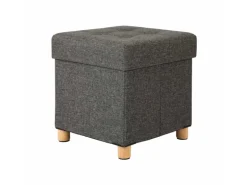 Songmics Sitzhocker mit Stauraum 38 cm x 38 cm x 40 cm Grau
