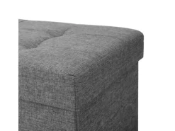Songmics Sitztruhe mit Stauraum 38 cm x 76 cm x 40 cm Grau