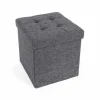 Songmics Sitzwürfel mit Stauraum 38 cm x 38 cm x 38 cm Grau