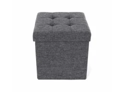 Songmics Sitzwürfel mit Stauraum 38 cm x 38 cm x 38 cm Grau
