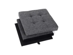 Songmics Sitzwürfel mit Stauraum 38 cm x 38 cm x 38 cm Grau