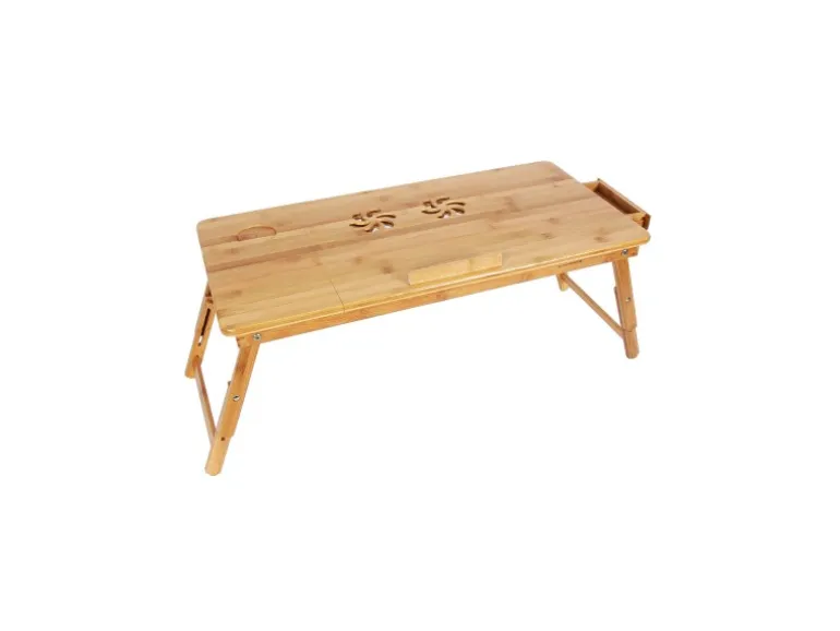 Songmics Tischaufsatz Bambus 72 cm x 29 cm x 35 cm Naturfarben