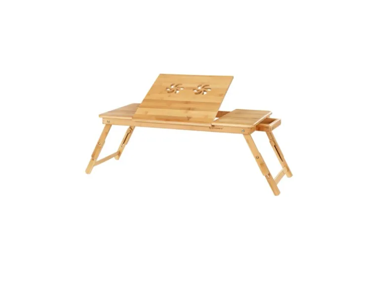 Songmics Tischaufsatz Bambus 72 cm x 29 cm x 35 cm Naturfarben
