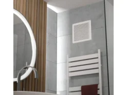 SOTECH Aluminium-Lüftungsgitter 250 x 250 mm Weiß Aufschraubbar mit Insektenschutz