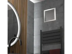 SOTECH Aluminium-Lüftungsgitter 125 x 125 mm Edelstahloptik Aufschraubbar mit Insektenschutz