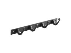 SOTECH Blackline FORTE Hakenleiste 345 mm mit 4 Haken Schwarz Pulverbeschichtet
