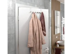 SOTECH Türgarderobe LINEA I Edelstahl Gebürstet mit 6 Haken für Türen mit Falz max. 16 mm