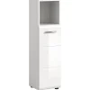Standschrank Ice 30 cm x 110 cm x 30 cm Weiß-Weiß