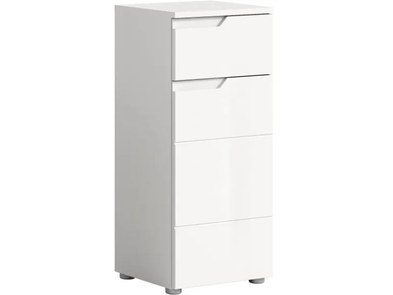 Standschrank Solero Weiß Hochglanz 87 cm x 38 cm x 34 cm