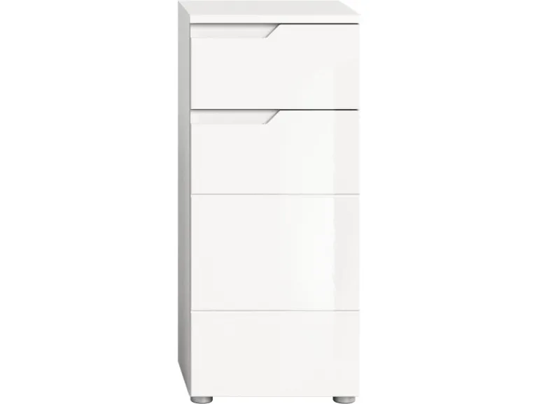 Standschrank Solero Weiß Hochglanz 87 cm x 38 cm x 34 cm