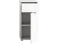 Standschrank Solero Weiß Hochglanz 87 cm x 38 cm x 34 cm