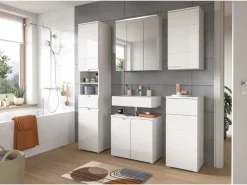 Standschrank Solero Weiß Hochglanz 87 cm x 38 cm x 34 cm