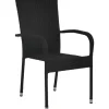 Stapelstuhl Soncor Polyrattan Stahl Schwarz