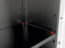 Stilo 2er-Set Kunststoffschrank hoch und niedrig Grau-Schwarz